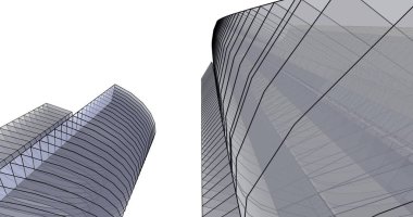 soyut mimari duvar kağıdı tasarımı, dijital konsept arkaplan