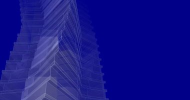 Mimari sanat konseptinde soyut çizgiler, minimum geometrik şekiller. 