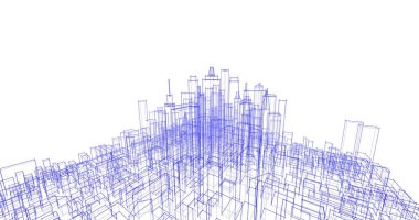 soyut mimari duvar kağıdı tasarımı, dijital konsept arkaplan