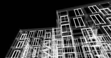 soyut mimari duvar kağıdı tasarımı, dijital konsept arkaplan