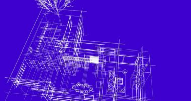 soyut mimari duvar kağıdı tasarımı, dijital konsept arkaplan