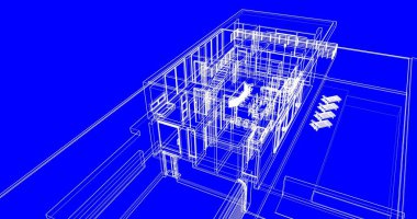 soyut mimari duvar kağıdı tasarımı, dijital konsept arkaplan
