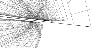 soyut mimari duvar kağıdı tasarımı, dijital konsept arkaplan