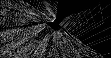 soyut mimari duvar kağıdı tasarımı, dijital konsept arkaplan