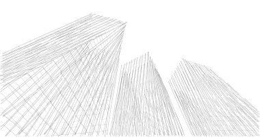 soyut mimari duvar kağıdı tasarımı, dijital konsept arkaplan