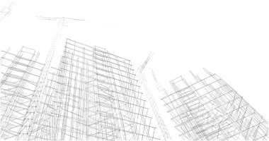 soyut mimari duvar kağıdı tasarımı, dijital konsept arkaplan