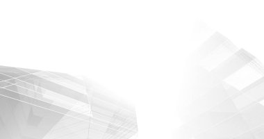 Mimari sanat konseptinde soyut çizgiler, minimum geometrik şekiller. 