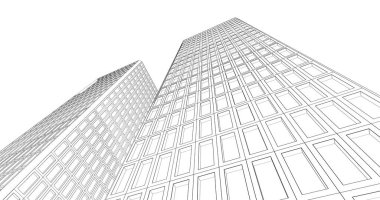 soyut mimari duvar kağıdı tasarımı, dijital konsept arkaplan