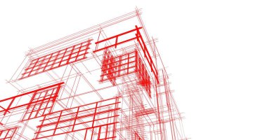 soyut mimari duvar kağıdı tasarımı, dijital konsept arkaplan