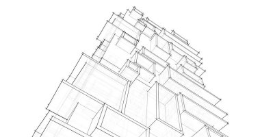 soyut mimari duvar kağıdı tasarımı, dijital konsept arkaplan