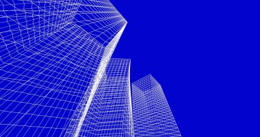 soyut mimari duvar kağıdı tasarımı, dijital konsept arkaplan