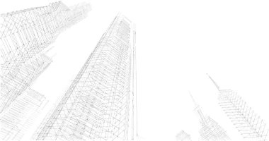 soyut mimari duvar kağıdı tasarımı, dijital konsept arkaplan