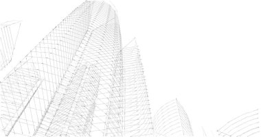 soyut mimari duvar kağıdı tasarımı, dijital konsept arkaplan