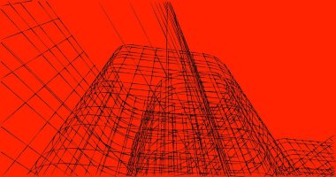 soyut mimari duvar kağıdı tasarımı, dijital konsept arkaplan