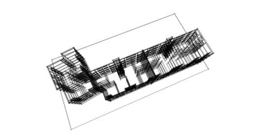 soyut mimari duvar kağıdı tasarımı, dijital konsept arkaplan