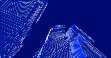 soyut mimari duvar kağıdı tasarımı, dijital konsept arkaplan