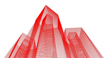 soyut mimari duvar kağıdı tasarımı, dijital konsept arkaplan