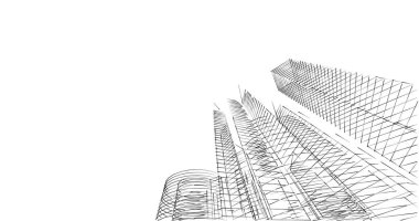 soyut mimari duvar kağıdı tasarımı, dijital konsept arkaplan