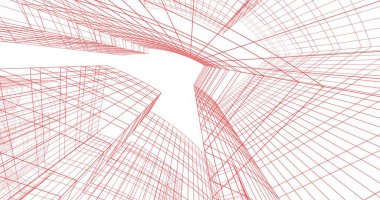 soyut mimari duvar kağıdı tasarımı, dijital konsept arkaplan