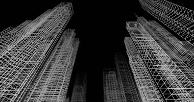 soyut mimari duvar kağıdı tasarımı, dijital konsept arkaplan