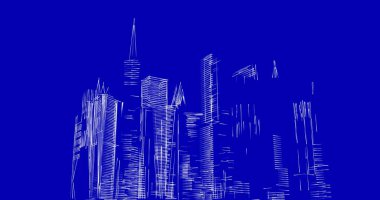 soyut mimari duvar kağıdı tasarımı, dijital konsept arkaplan