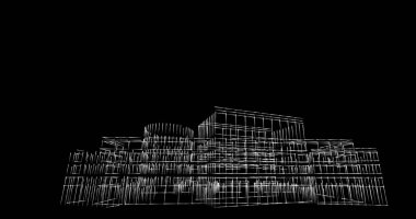 soyut mimari duvar kağıdı tasarımı, dijital konsept arkaplan