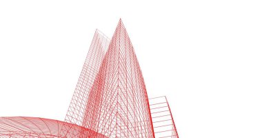 soyut mimari duvar kağıdı tasarımı, dijital konsept arkaplan