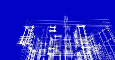 soyut mimari duvar kağıdı tasarımı, dijital konsept arkaplan