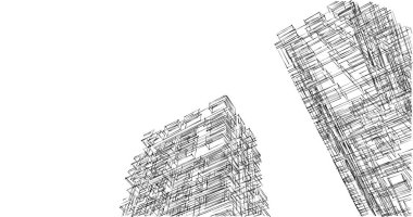 soyut mimari duvar kağıdı tasarımı, dijital konsept arkaplan