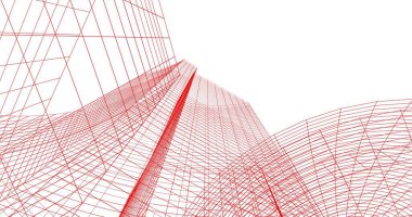 soyut mimari duvar kağıdı tasarımı, dijital konsept arkaplan