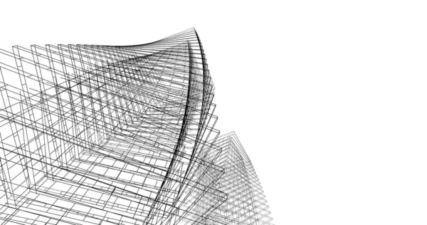 Forme Geometriche Degli Edifici Architettonici — Foto Stock