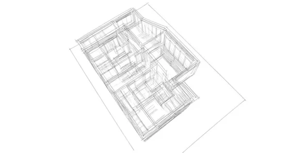 Abstrakcyjny Projekt Tapety Architektonicznej Cyfrowe Tło Koncepcyjne — Zdjęcie stockowe