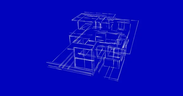 建筑墙纸设计 数字概念背景 — 图库照片