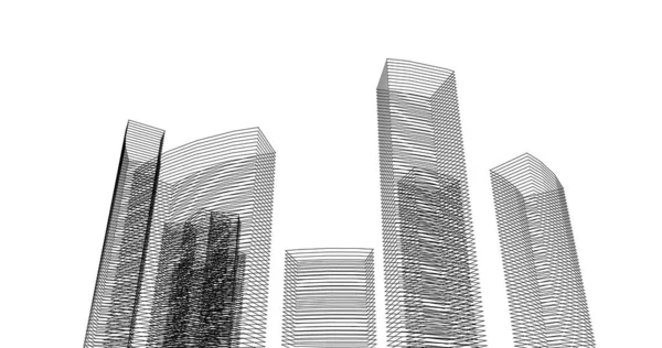 Soyut Mimari Duvar Kağıdı Tasarımı Dijital Konsept Arkaplan — Stok fotoğraf