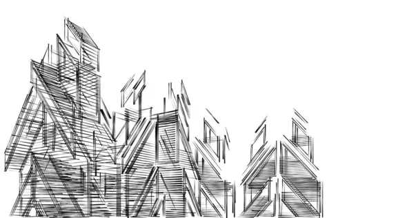 Абстрактный Архитектурный Дизайн Обоев Цифровой Концепт Фон — стоковое фото