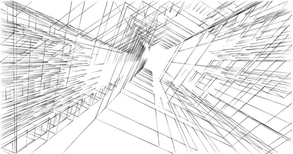 Minimális Geometriai Építészeti Tervezés — Stock Fotó