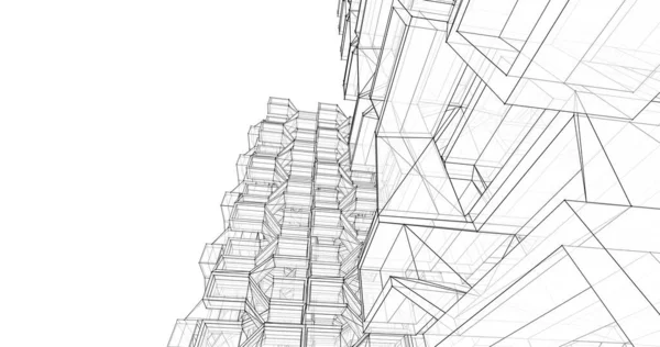 soyut mimari duvar kağıdı tasarımı, dijital konsept arkaplan