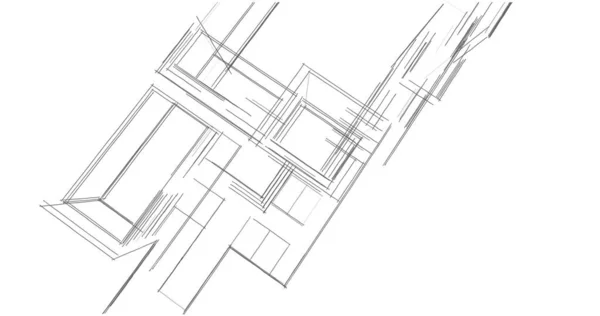 建筑墙纸设计 数字概念背景 — 图库照片