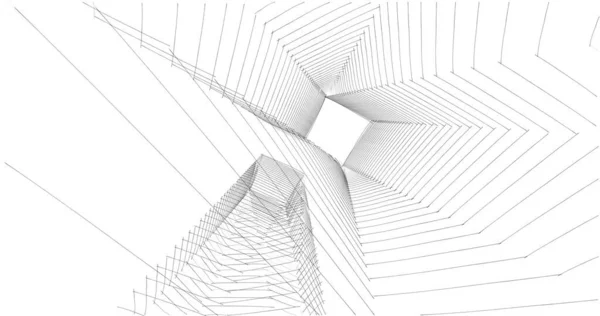 Абстрактные Чертежи Архитектурном Искусстве Минимальные Геометрические Формы — стоковое фото