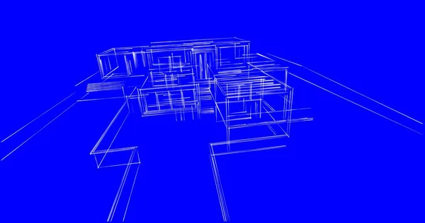 Abstrakcyjny Projekt Tapety Architektonicznej Cyfrowe Tło Koncepcyjne — Zdjęcie stockowe