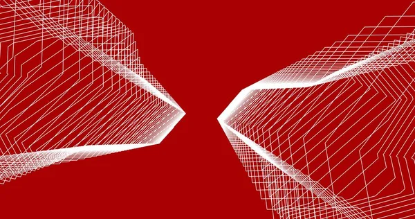 Mimari sanat konseptinde soyut çizgiler, minimum geometrik şekiller. 