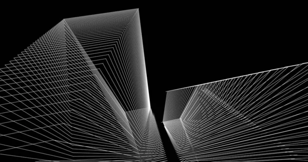 Mimari sanat konseptinde soyut çizgiler, minimum geometrik şekiller. 