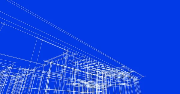 Mimari sanat konseptinde soyut çizgiler, minimum geometrik şekiller. 