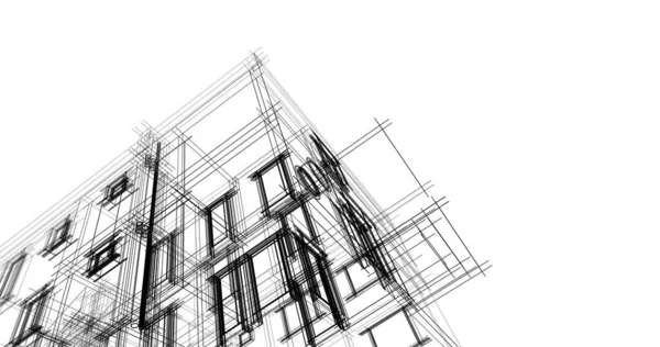 幾何学的な建築物のデザイン — ストック写真