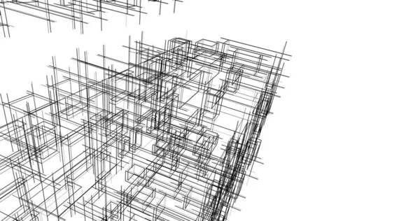 Abstrakcyjny Projekt Tapety Architektonicznej Cyfrowe Tło Koncepcyjne — Zdjęcie stockowe