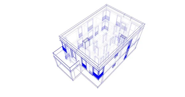 建筑墙纸设计 数字概念背景 — 图库照片