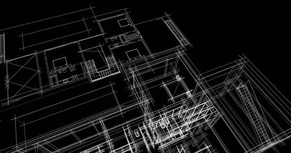 Disegno Astratto Carta Parati Architettonica Sfondo Concetto Digitale — Foto Stock