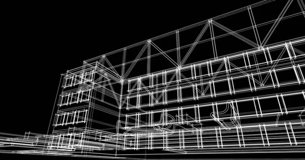 Disegno Astratto Carta Parati Architettonica Sfondo Concetto Digitale — Foto Stock