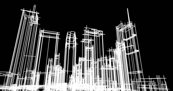 soyut mimari duvar kağıdı tasarımı, dijital konsept arkaplan