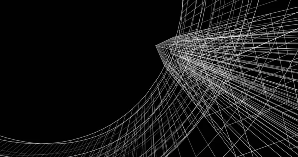 Mimari sanat konseptinde soyut çizgiler, minimum geometrik şekiller. 